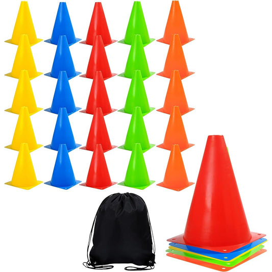 East Leaf Color Cone Marker Cone Mini Cone 18cm Lightweight Hard to Break Storage Bag Included