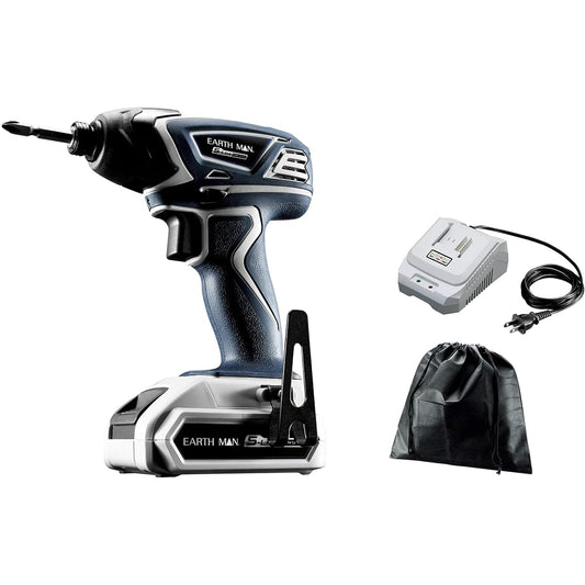 Takagi EARTH MAN S-Link 14.4V Rechargeable Impact Driver IDR-144LiB Battery Pack 1 Piece with Charger Screw Tightening Tightening Loosening Drilling Impact Mechanism LED Light Continuously Variable Speed Forward/Reverse Switching Brake Included Cordles