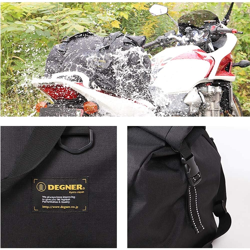 DEGNER Waterproof Boston Bag/WATER PROOF BOSTON BAG Ripstop Black NB-115A