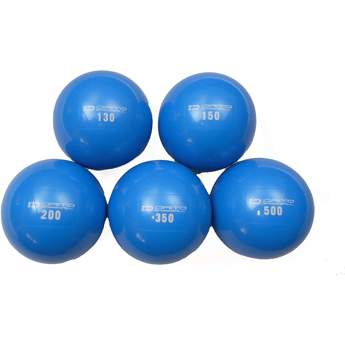 Daito Baseball Pitching Sand Ball Training Ball Set of 5 Different Weights Increased Ball Speed