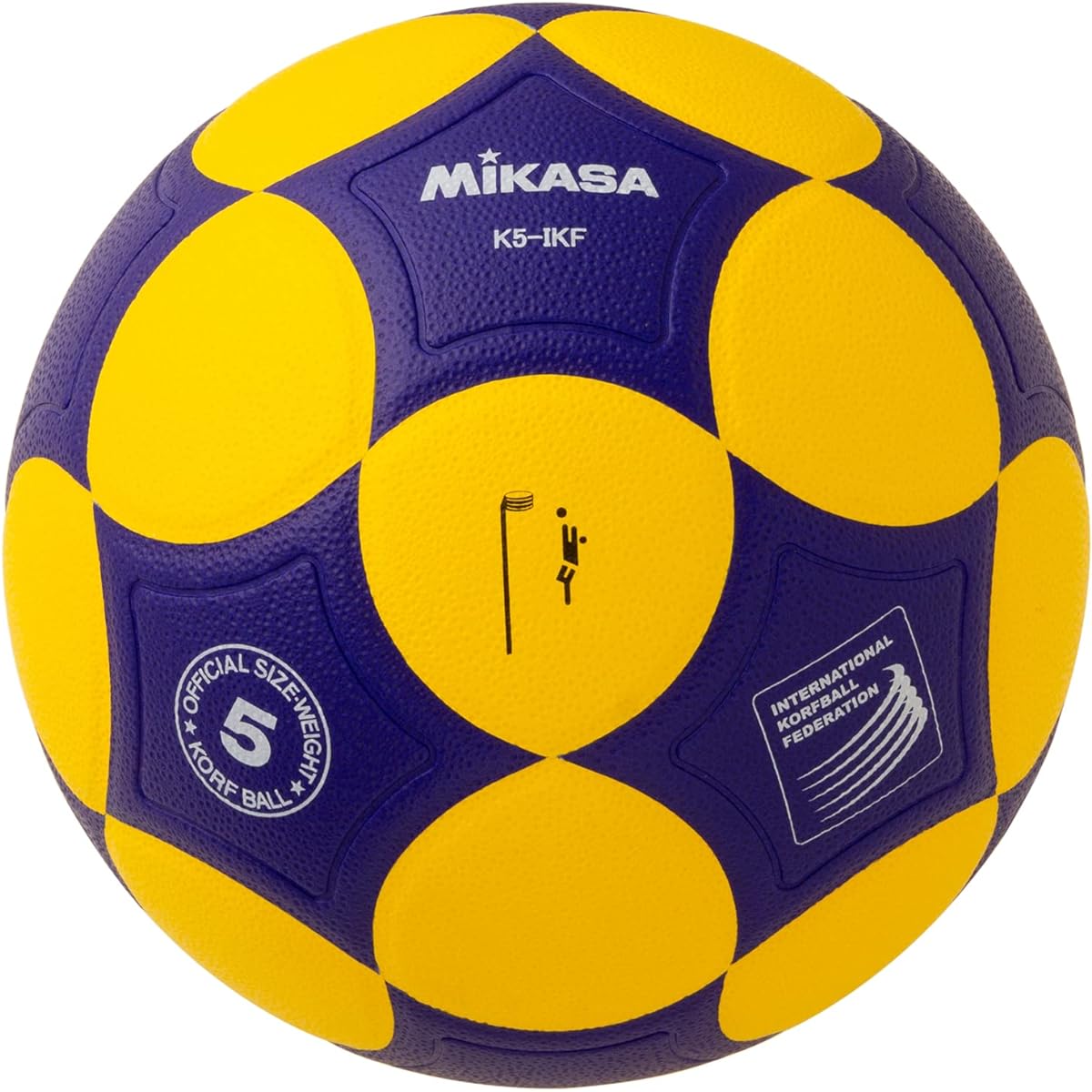 MIKASA Korfball International Korfball Federation Official Game Ball No. 5 Artificial Leather Yellow/Blue K5-IKF Recommended Internal Pressure 0.56~0.63 (kgf/cm2)