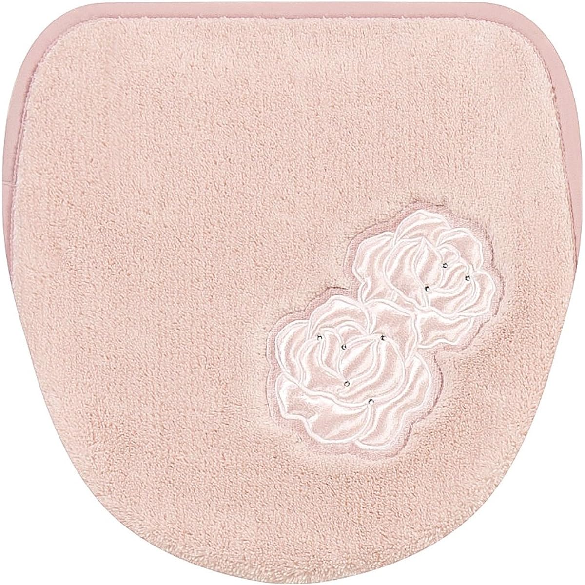 Senko NYNAS Gran Rosa Toilet Lid Cover (Multi Type) Pink with Adsorption Sheet Multi Type with Rhinestones 14426