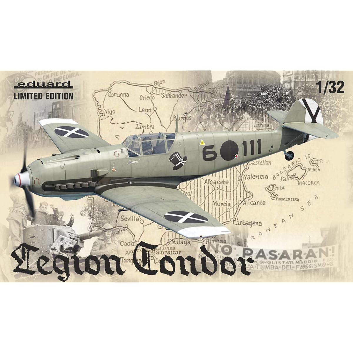 Eduard 1/32 Limited Edition Messerschmitt Bf109E-1/3 Condor Corps Plastic Model EDU11105