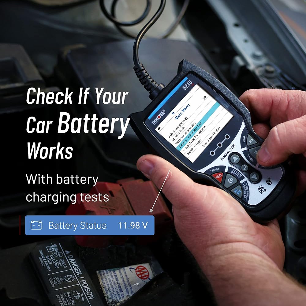 INNOVA 5210 OBD2 Diagnosis Code Scanner Read/Elyser Live Data View Battery/Charging System Test