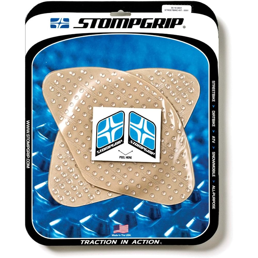 STOMPGRIP Traction Pad Tank Kit VOLCANO Clear SV1000(03-09) SV650(03-09) 55-4005