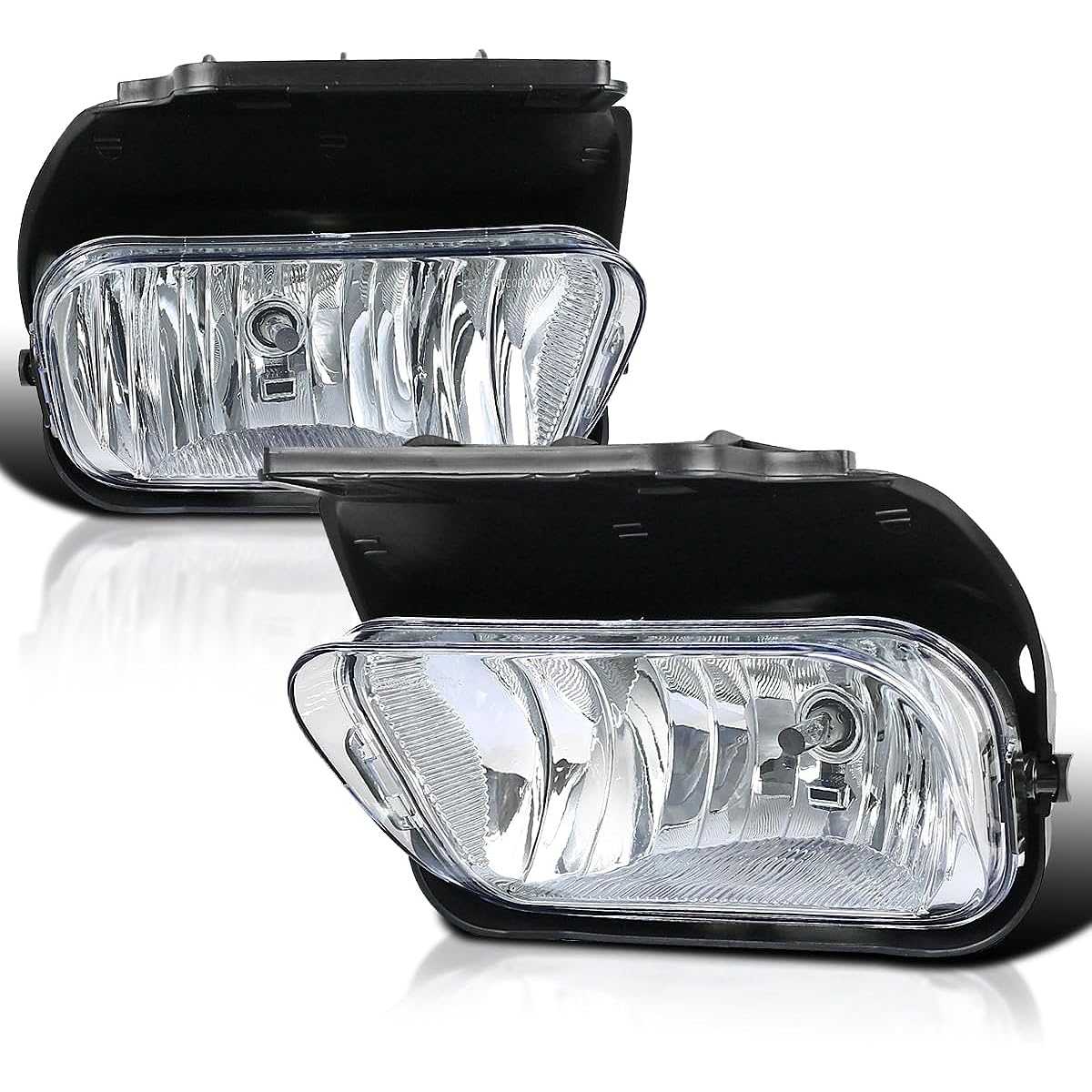 SPEC-D TUNING Clear Lens foglight + H10 Light bulb 2003-2006 Chevrolet A Valanti Sylvarad Fog Light Lamp Left + Right Pair