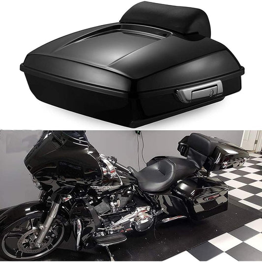 LEAGUE&CO Chopped Tour Pack with Pack Trunk Backrest Compatible with King Tour Pack Harley Davidson Tour 2014-2020 (Tail Light)