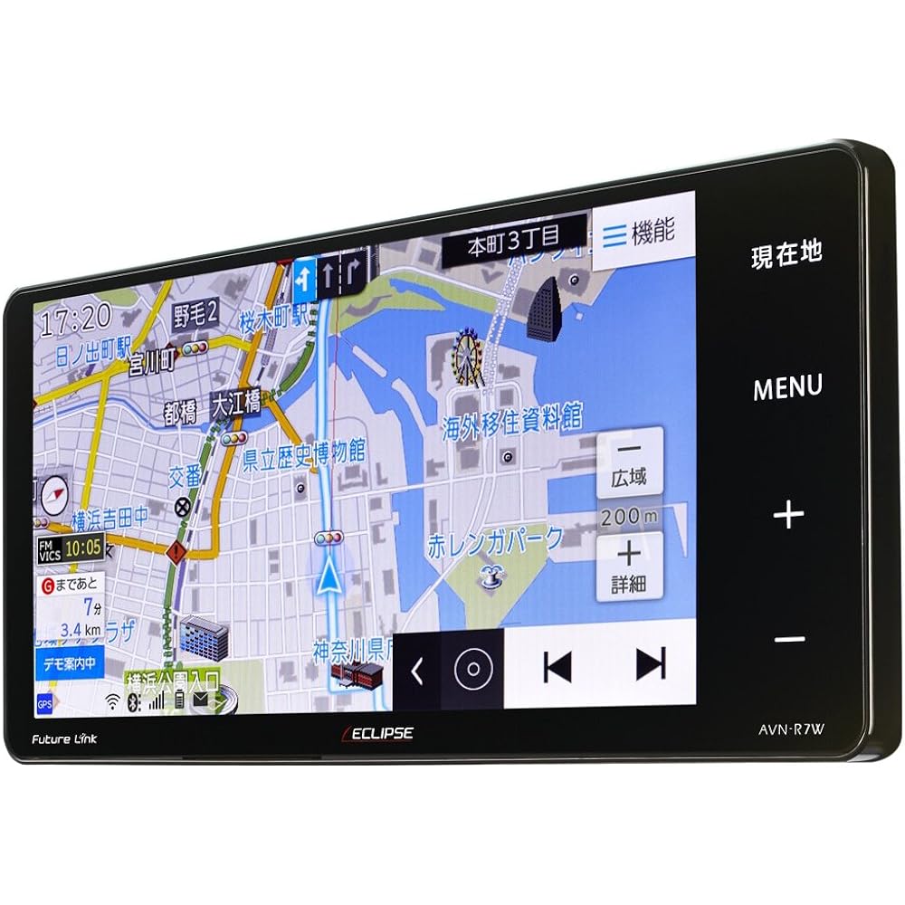 DENSO TEN ECLIPSE Car Navigation AVN-R7W Free Map Update Terrestrial Digital (One Seg/Full Seg)/VICS WIDE/SD/CD/DVD/USB/Bluetooth/Wi-Fi 7 Type Wide