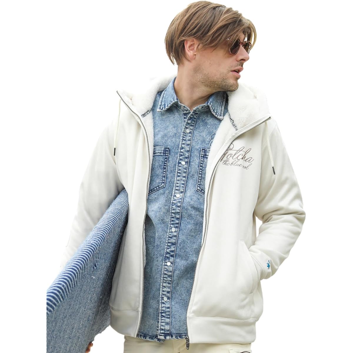 [Gotcha] Water Repellent Boa Back Toy Suede Zip Parka 233G1605