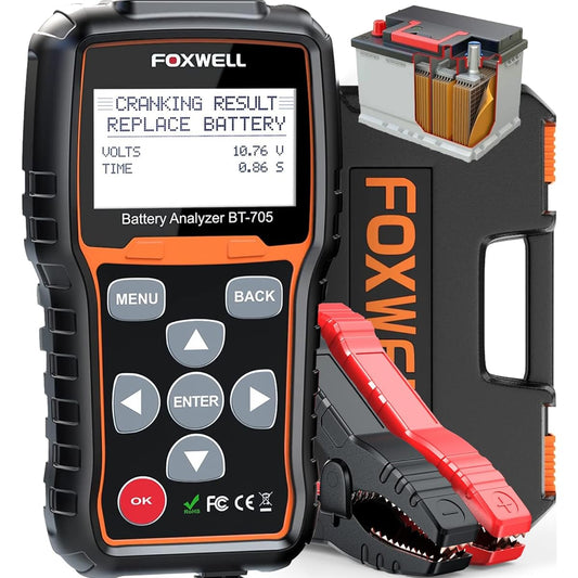 Foxwell OBDII/EOBD Diagnostic Scan Tool Battery Tester Blue Nt200
