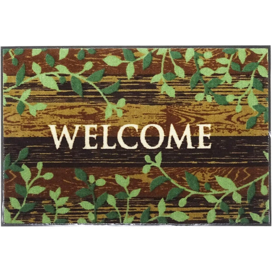 Yamazaki Sangyo Entrance Mat Indoor/Outdoor Mud Remover Water Absorbent My Design Mat Wood Board 60 x 90cm #6 Brown Made in Japan 193370