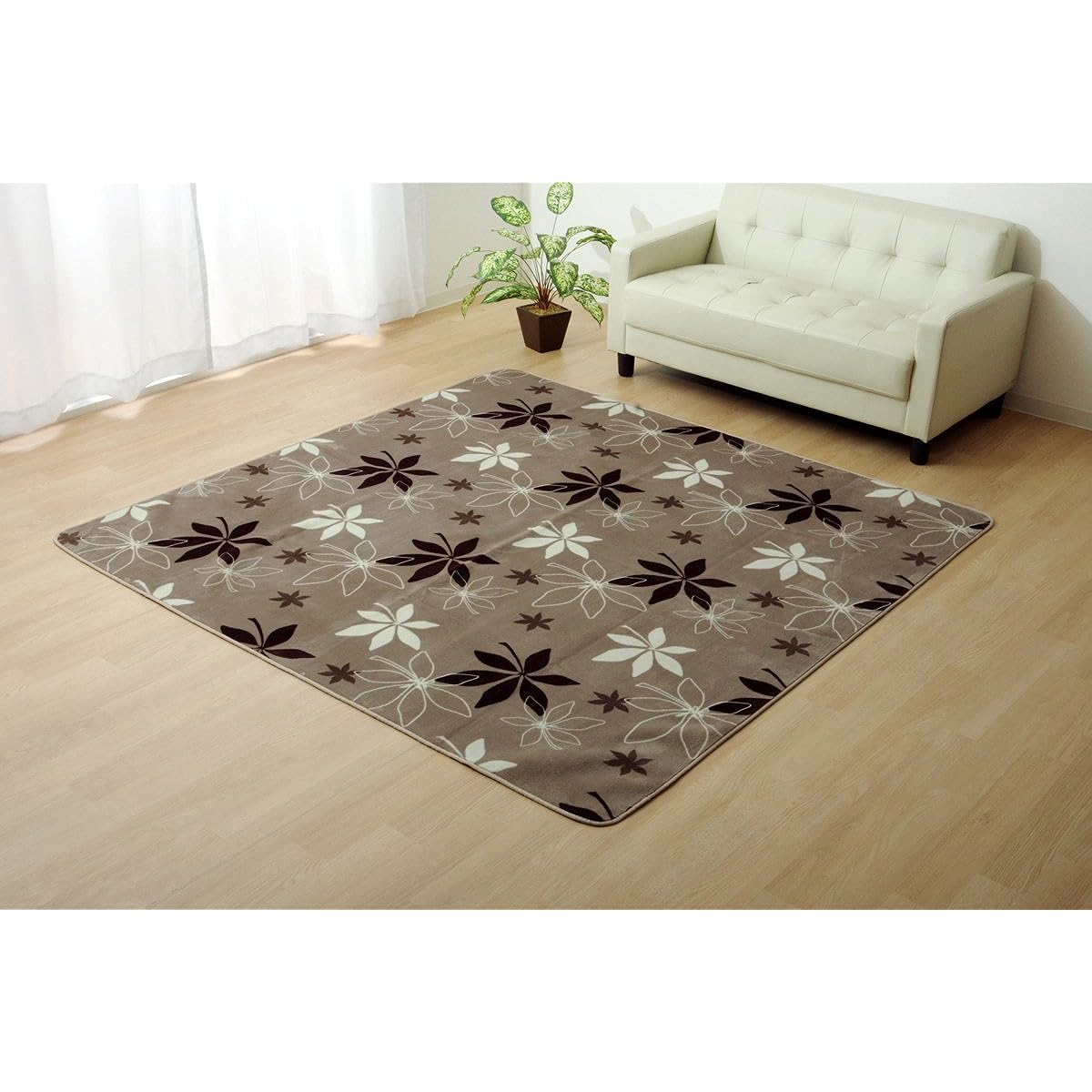 Ikehiko Rug Carpet, 4 Tatami Mats, Washable, Antibacterial, Odor Resistant, Plain, WS Planta Brown, Approx. 200 x 300cm, Hot Carpet Compatible #9810941