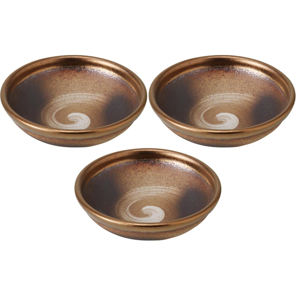 Set of 3 Bizen Kinsai Large Bowl [29 x 7cm] [Large Bowl]