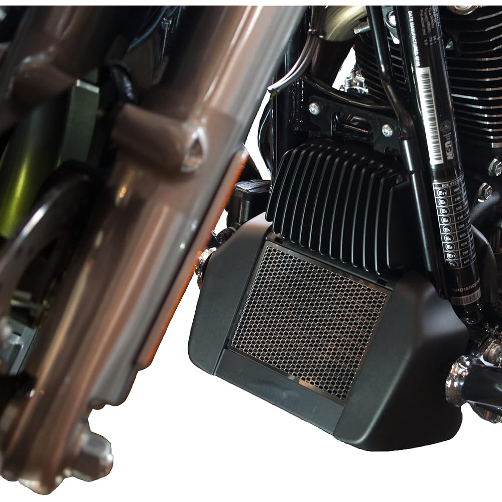 Black Oil Cooler Core Guard MW8 for Harley Davidson Touring Models