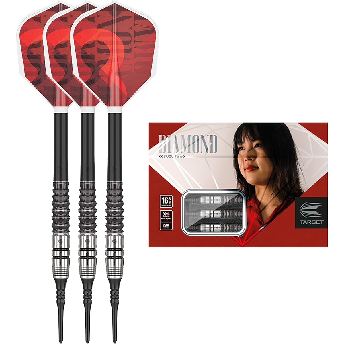TARGET PRIME SERIES DIAMOND 90% 16.5G 2BA SOFT TIP DARTS