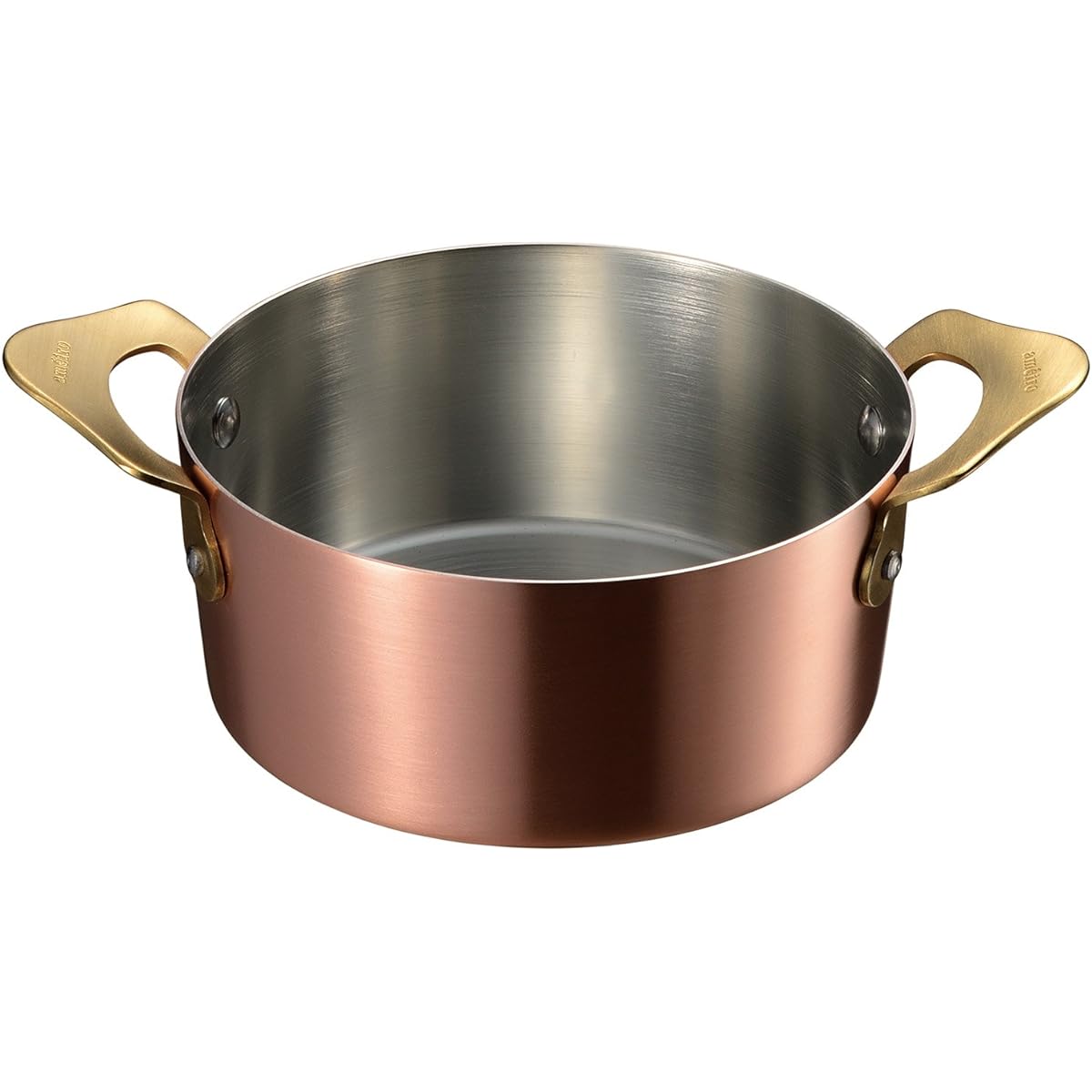 Oaks Ameiro Two Handed Pot Copper Small Pot 12cm Made in Japan COS8004