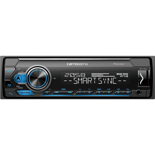 Pioneer Audio MVH-5500 1D Mechaless Bluetooth USB iPod iPhone AUX DSP Carrozzeria