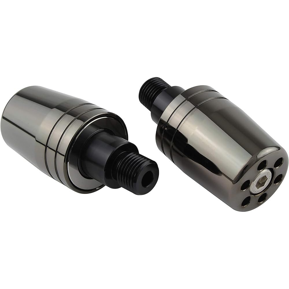 POSH Motorcycle Supplies Handlebar End Ultra Heavy Bar End M16 Type for Yamaha Genuine Handlebar MT-09 | MT-07 etc. Black Chrome 031779-66-10