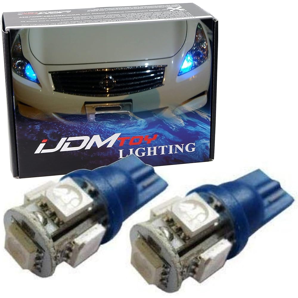 IJDMTOY Ultra Blue 5-SMD 168 194 2825 T10 LED replacement Light upgrade