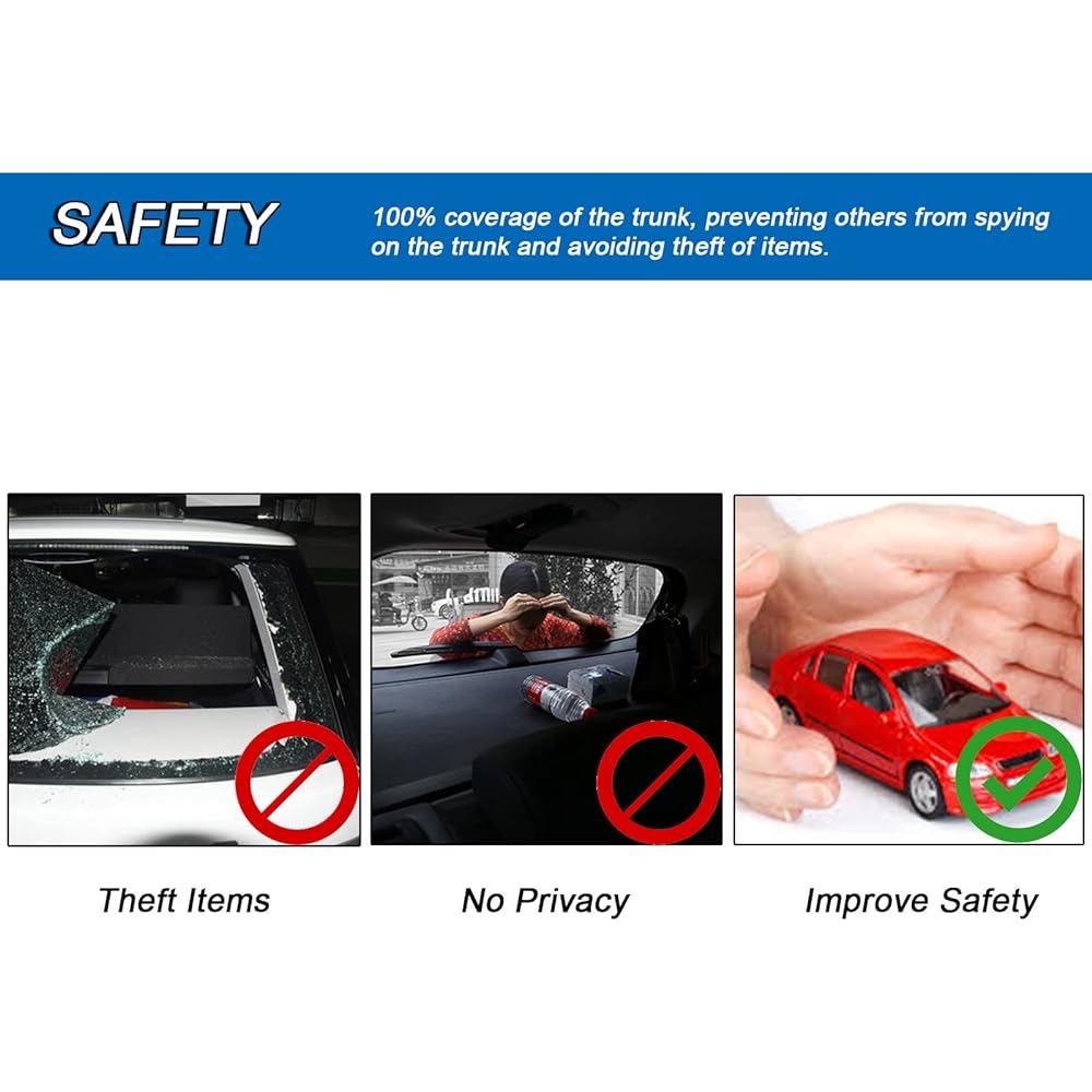 PSLER Car Tonneau Cover, Luggage Storage, Roll Shade, Privacy Protection, Dress Up, Custom Parts, Interior Parts, Truck Cover, Compatible with Toyota RAV4 2006-2013