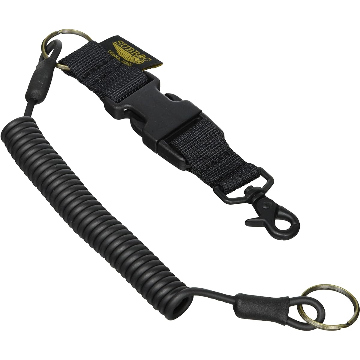 Toho Sangyo SPIRAL LEASH CORD 2704 BLACK LONG