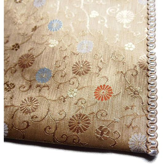 Sutra Desk Mat, Fireproof, Flame Retardant, Buddhist Altar Mat, Pressed, Sutra Desk Hanging, Sixteen Chrysanthemum Gold (No. 25: Chukyo Type (38.7 x 60cm))