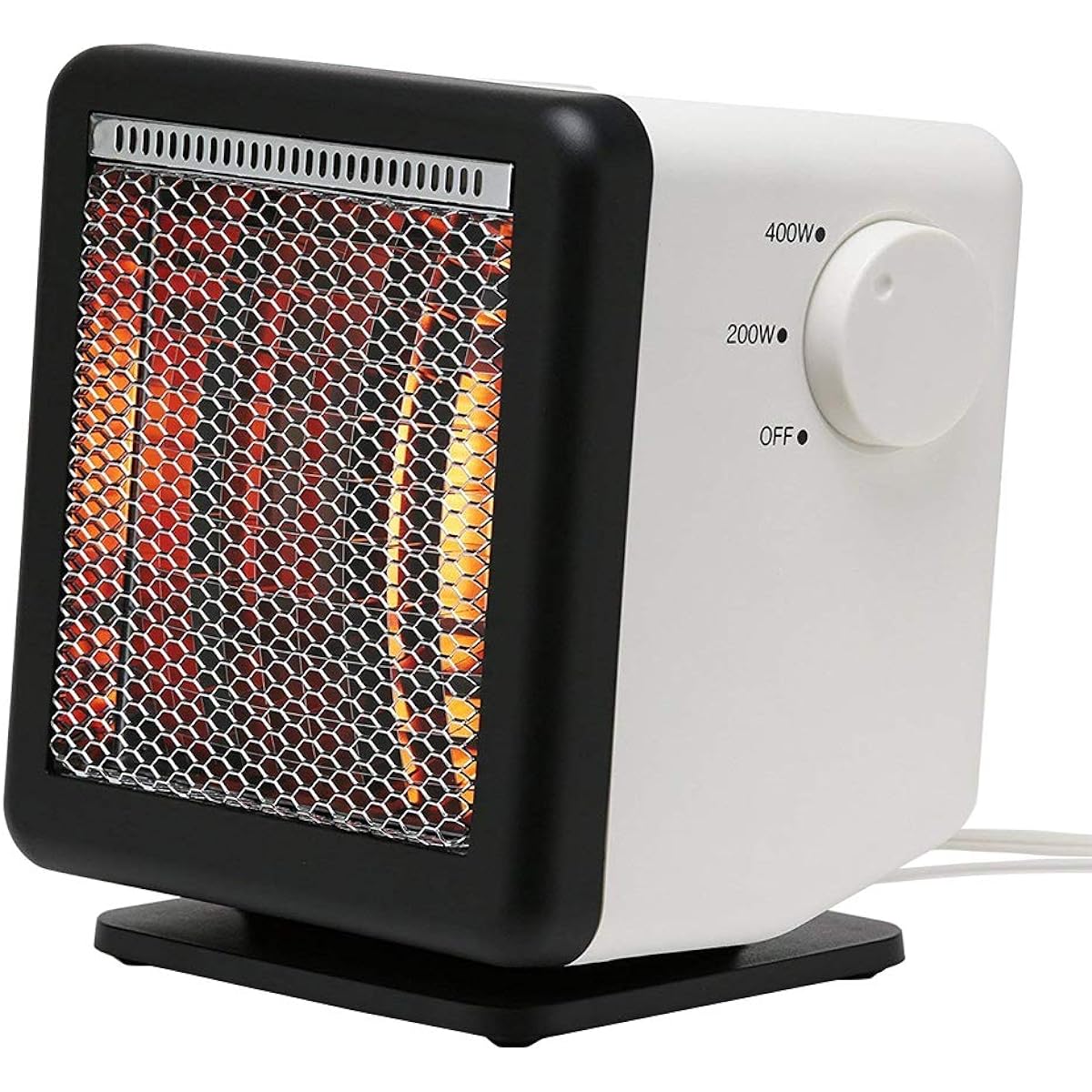 [Energy-saving design with twice the warmth for the same electricity bill] Beam heater (white, cube BH-400 (W23 x H18.4 x D25.3cm 1900g)