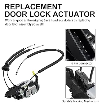 SYERAL Powered Alock Alock Accher Academy 937-266 Front left driver seat side door Latch Nissan 2008-2015 ROGUE 2014-2015 ROGUE SELECT