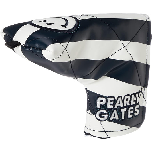 [Pearly Gates] Putter Cover [Fine Border Quilting] (Pin Type) / Golf PT / 053-3184105 031_White x Navy