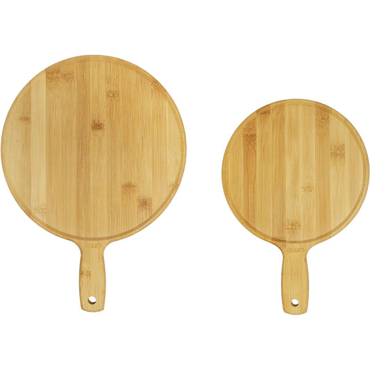 KAKURI Bamboo Lunch Plate Cutting Board Reversible Cutting Board Outdoor with Border and Handle