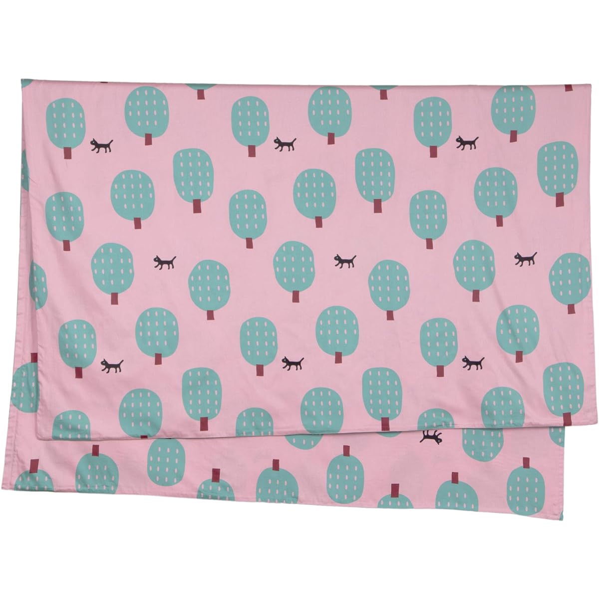 nishikawa [Nishikawa] Duvet Cover Single Washable 100% Cotton Matano Atsuko Cat and Tree Easy to put on and take off with quick snaps Full zipper Double slider Made in Japan Pink PI01700683P
