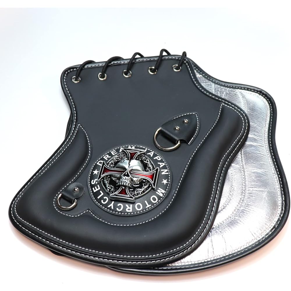 Motorcycle Saddle Shield Deflector Seat Inseam Heat Exhaust Measures Overheat Heat Sag PU Leather [Black] Harley Domestic American DJ-a390 [Made by Dream-Japan]