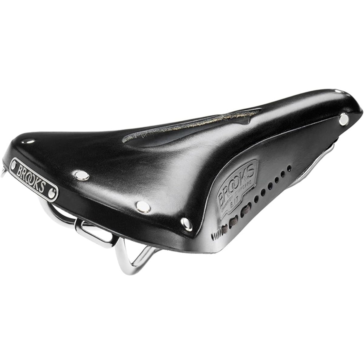 BROOKS Leather saddle Classic model for sports with perforated holes B17 NARROW IMPERIAL BLACK