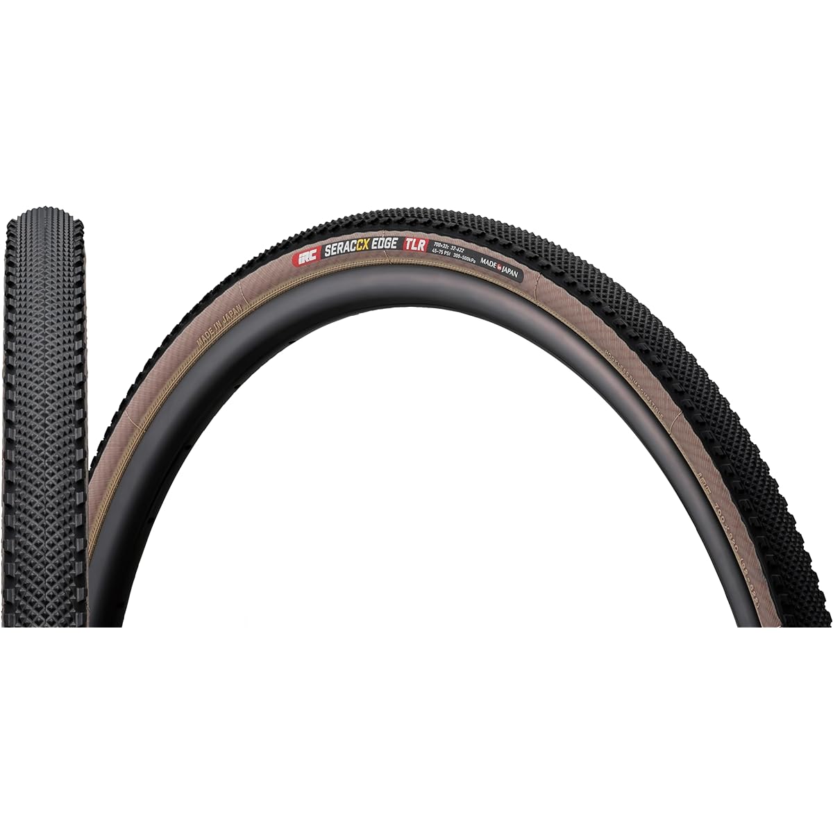 Shirak CX Edge TLR Cyclocross Tire 700×32C Tubeless Ready Black/Tan TAN 1 piece