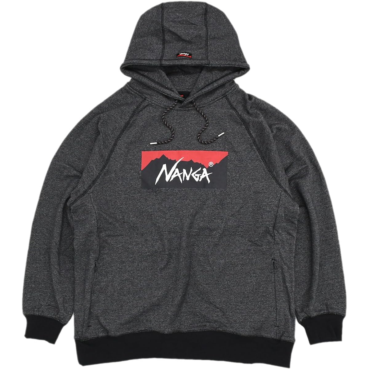 [Nanga] Pullover Parka Hoodie Men's ECO HYBRID BOX LOGO SWEAT HOODIE NW2311-1F202 Black