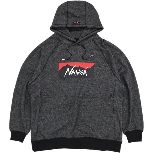 [Nanga] Pullover Parka Hoodie Men's ECO HYBRID BOX LOGO SWEAT HOODIE NW2311-1F202 Black