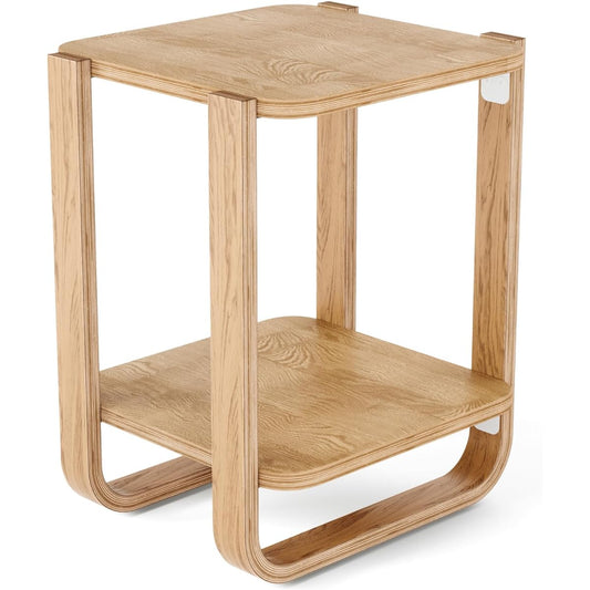 umbra side table wooden 2 tier natural width 42x depth 38x height 53cm BELLWOOD 21017426390