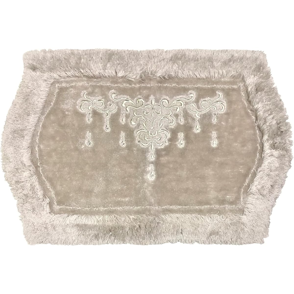 Senko NYNAS Shanti 2 Bath Mat Interior Mat Approx. 55 x 85 cm Silver Gray Rhinestone Elegant 36389