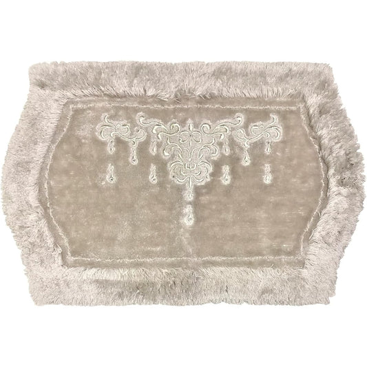 Senko NYNAS Shanti 2 Bath Mat Interior Mat Approx. 55 x 85 cm Silver Gray Rhinestone Elegant 36389
