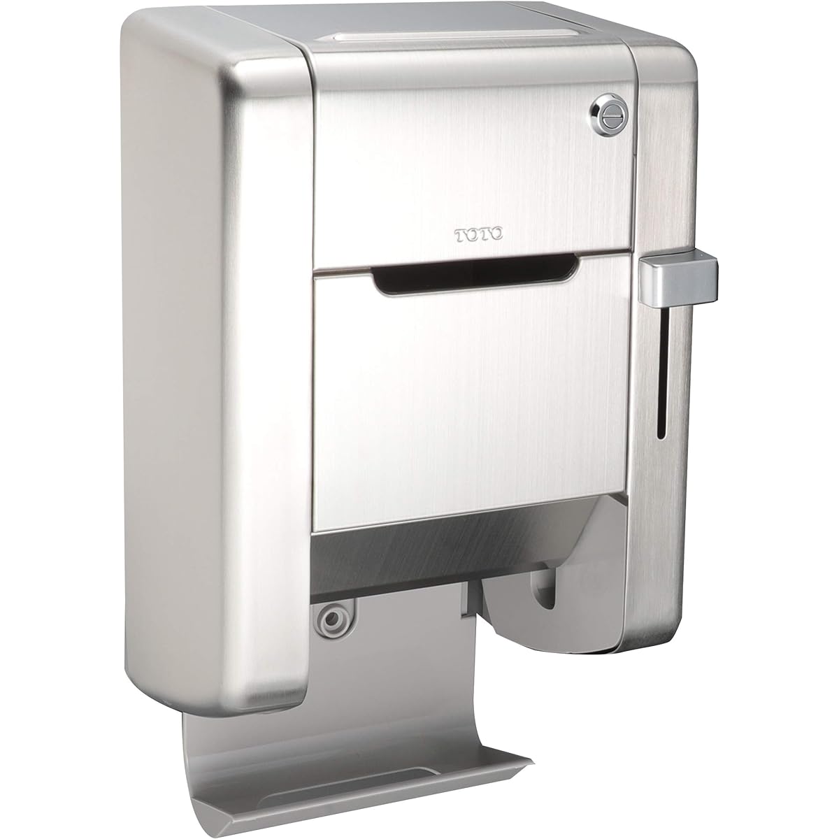 TOTO Paper Roller with Spare Holder (Vertical/With Key) Stainless Steel (Matte) YH121MK
