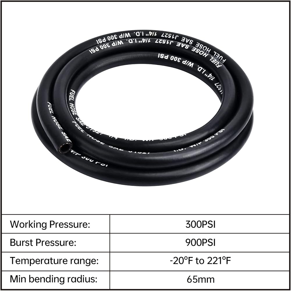 EVIL ENERGY 1/4 Fuel Line Horse Marine Lover 10 Feet Type A1-15 SAE J1527
