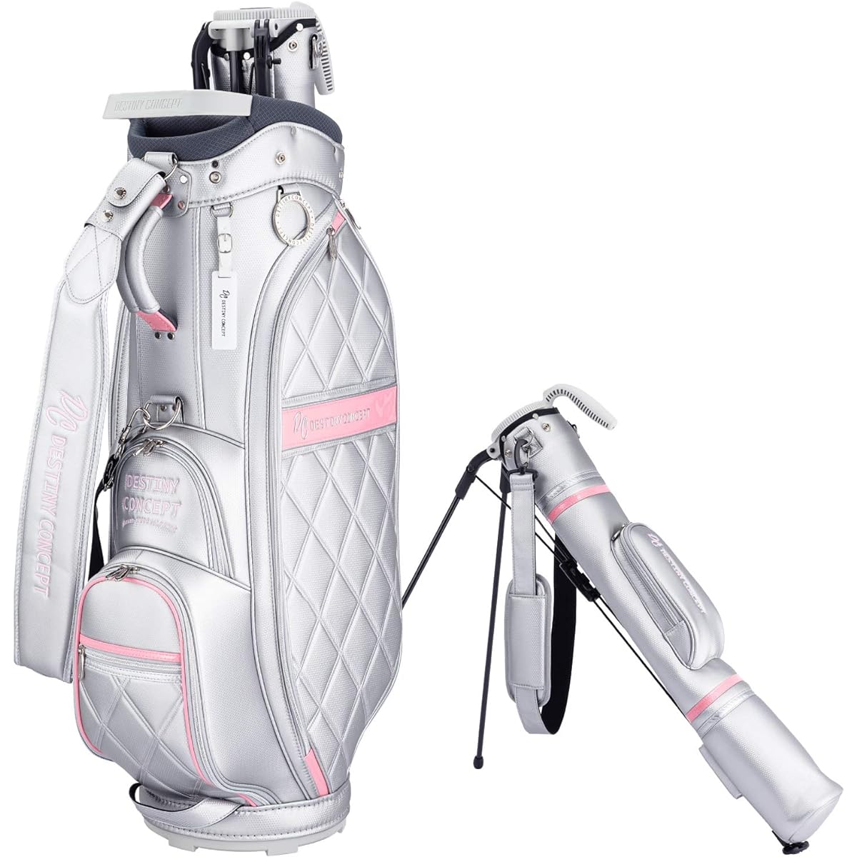 [DESTINY CONCEPT] DESTINY CONCEPT Dual Women's Caddy Bag DC-629LB DUAL Self-Stand Club Case Built-in