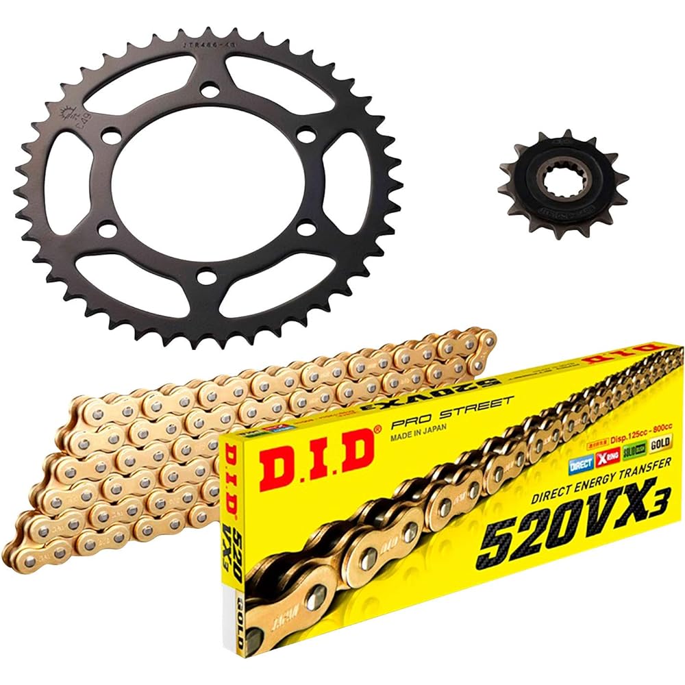 D.I.D (Daido Kogyo) F/R sprocket 3-point replacement kit DK-04G KAWASAKI Ninja 250R 08-12