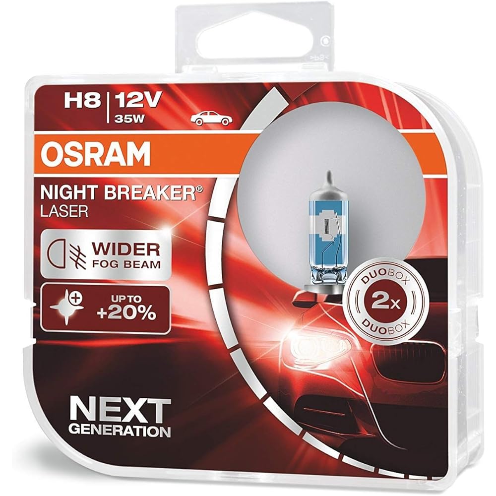 OSRAM H8 12V 35W PGJ19-1 Night Breaker Laser 150% Nextremation 64212NL-HCB (2 lamps)