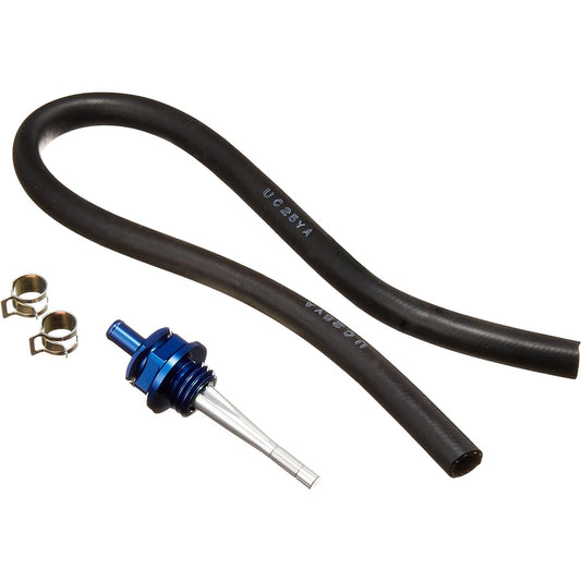 SHIFT UP Breather Oil Filler Cap [With Level Gauge] Inner Diameter 8mm Rubber Hose 50cm [Blue] 205024-01