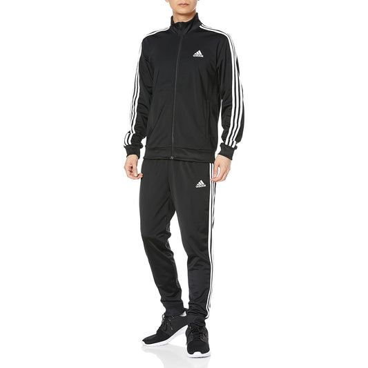 [Adidas] Jersey Top and Bottom Set Essentials 3 Stripes Tracksuit Men's