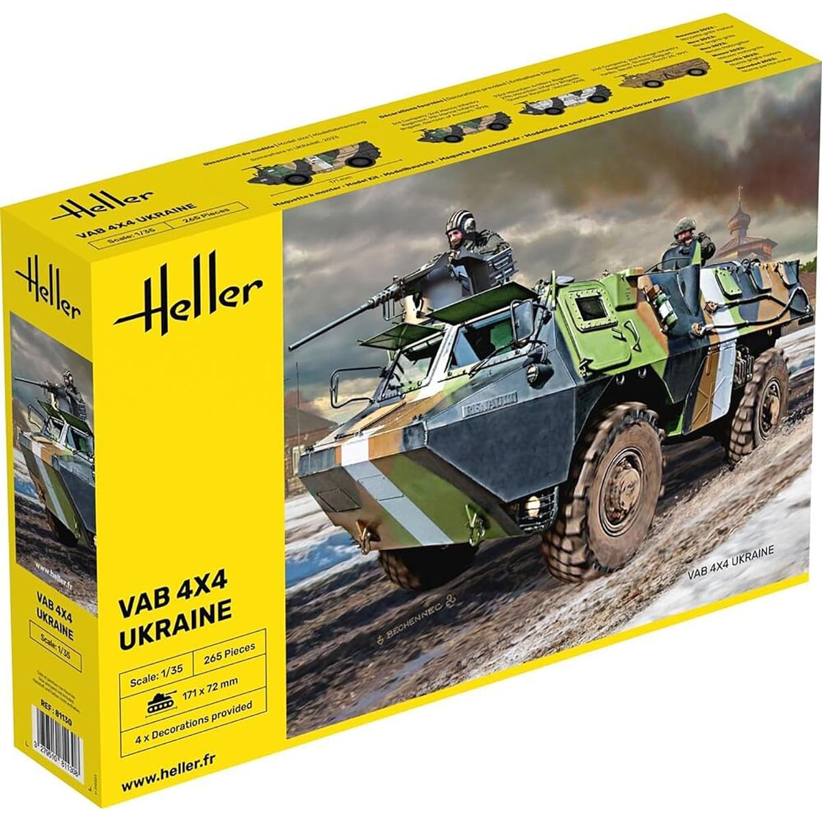 Platts Elair 1/35 Ukrainian Army VAB 4×4 Armored Personnel Carrier Plastic Model HE81130