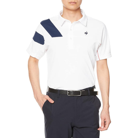 [Le Coq Sportif] 23rd Spring/Summer Model Short Sleeve Shirt Polo Shirt Sweat Absorbent Quick Drying Stretch UPF15 Limited Distribution Special Order Toriko Golf Standard QGMVJA52NT Men's