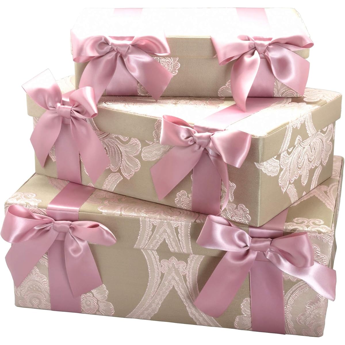 Royal Arden Storage Box Opera Pink Set of 3 Aqua Flower Accessories 76211