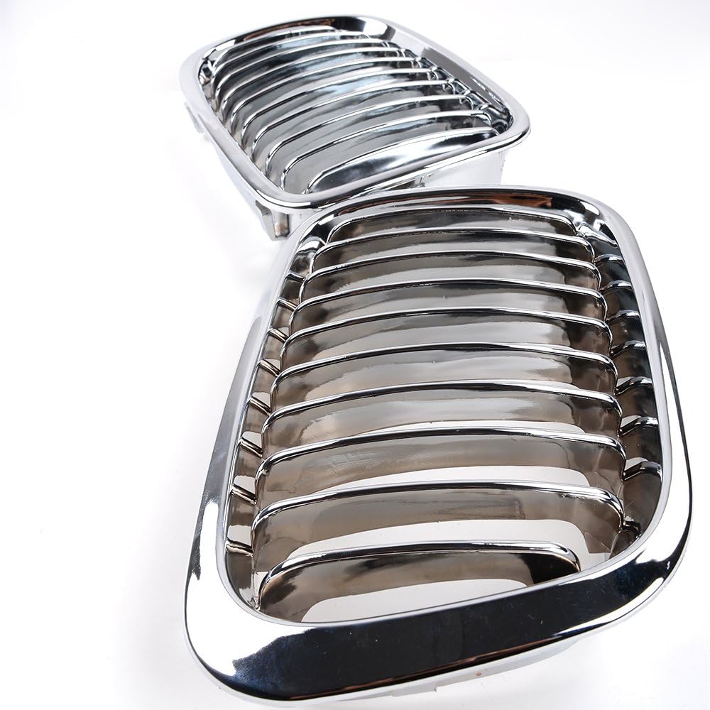 Anzio Front Food Kidney Glyl Grill LH RH For replacement 1998 -2001 OEM BMW E46 4 Door Sedan 320i 325i 328i 330i --- Glossy Chrome